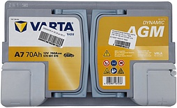 АКБ VARTA Dynamic AGM 6ст-70 (о.п.) 760А 278*175*190 (А7) 570 901 076