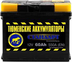 АКБ ТЮМЕНСКИЕ АККУМУЛЯТОРЫ СТАНДАРТ 6ст-60 (п.п.) 550А 242*175*190