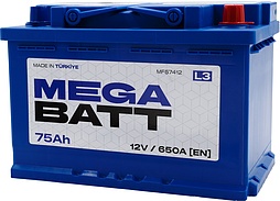 АКБ MEGABATT 6ст-75 (о.п.) 650А 278*175*190 (SMF57412)