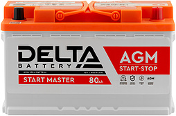 АКБ DELTA START MASTER AGM 6ст-80 (о.п.) 800А 315*175*190