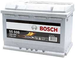 АКБ BOSCH Silver Plus S5 008 6ст-77 (о.п.) 780А 278*175*190 577 400 078
