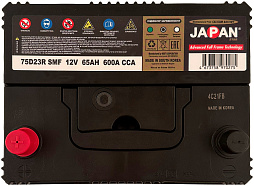 АКБ JAPAN STAR Asia 6ст-65 (п.п.) 600А 232*175*220 (75D23R SMF)