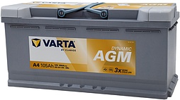 АКБ VARTA Dynamic AGM 6ст-105 (о.п.) 950А 393*175*190 (А4) 605 901 095