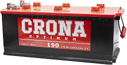 АКБ CRONA 6ст-190 (п.п.) 1200А 524*239*223 кр. плоская болт каз.