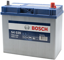 АКБ BOSCH Asia Silver S4 020 6ст-45 (о.п.) 330А 238*129*227 545 155 033 тонк. кл.