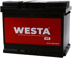 АКБ WESTA EFB 6ст-60 (о.п.) 560А 242*175*190 (60560) Турция