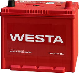 АКБ WESTA Asia 6ст-75 (о.п.) 650А 232*175*220 (95D23L SMF)