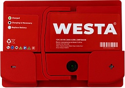 АКБ WESTA 6ст-65 (о.п.) 650А 242*175*175 (SMF56638) низк. Турция