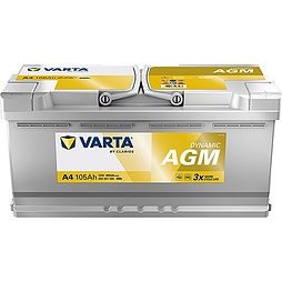 АКБ VARTA Dynamic AGM 6ст-105 (о.п.) 950А 393*175*190 (А4) 605 901 095