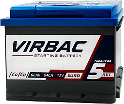 АКБ VIRBAC 6ст-60 (п.п.) 640А 242*175*190