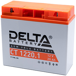 АКБ DELTA CT 12V 6ст-20 (CT 1220.1) (о.п.) 260А 181*77*167