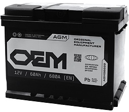 АКБ OEM AGM 6ст-60 (о.п.) 680А 242*175*190 (56020)