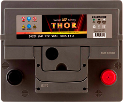 АКБ THOR 6ст-50 (о.п.) 500А 207*175*175 (54321 SMF) низк.