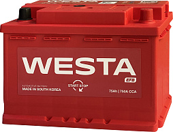 АКБ WESTA EFB 6ст-75 (о.п.) 750А 278*175*190 (EFB 75 L3)