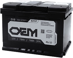 АКБ OEM 6ст-78 (о.п.) 780А 278*175*190 (SMF58514)